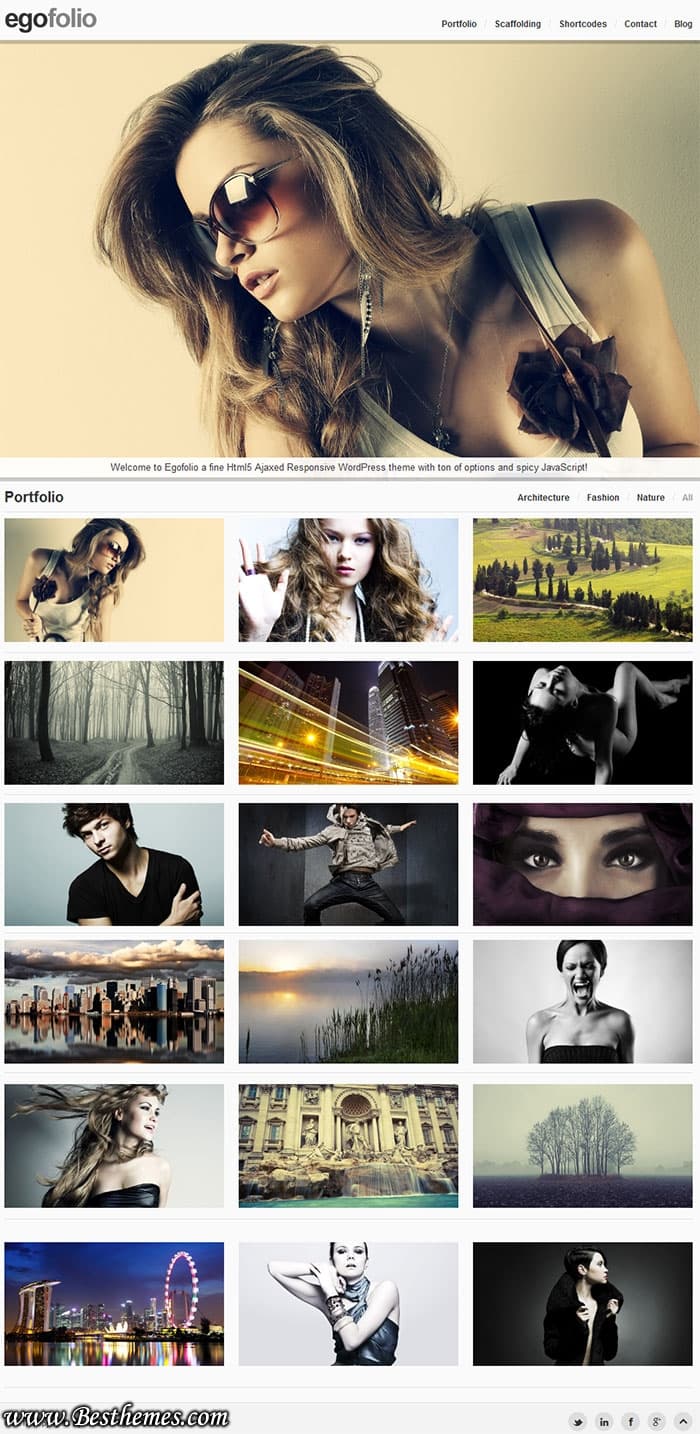 Egofolio premium wordpress theme, best photography wordpress theme, large slider wp theme