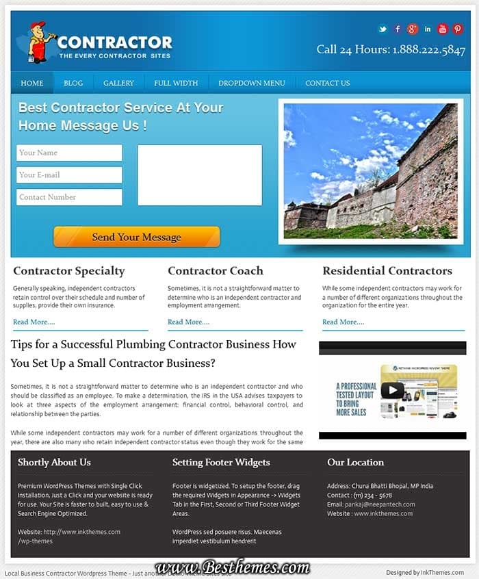 LocalBusiness WP Theme, Small Business WordPress Theme