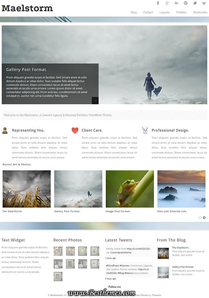 MaelStorm premium wordpress theme from WordPress Themex. responsive agency wp theme