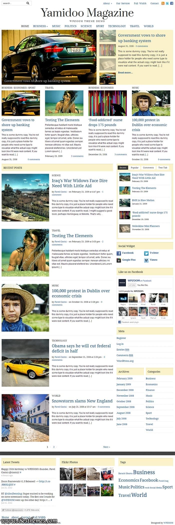 Yamidoo 2.0 Magazine WordPres Theme from WPZoom, Download new Yamidoo 2.0 Magazine wp theme