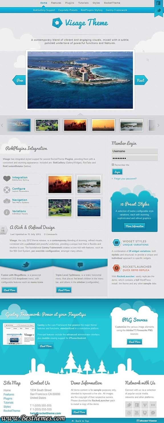 Visage premium WordPres stheme from RocketThemes, Best Multipurpose WP Theme