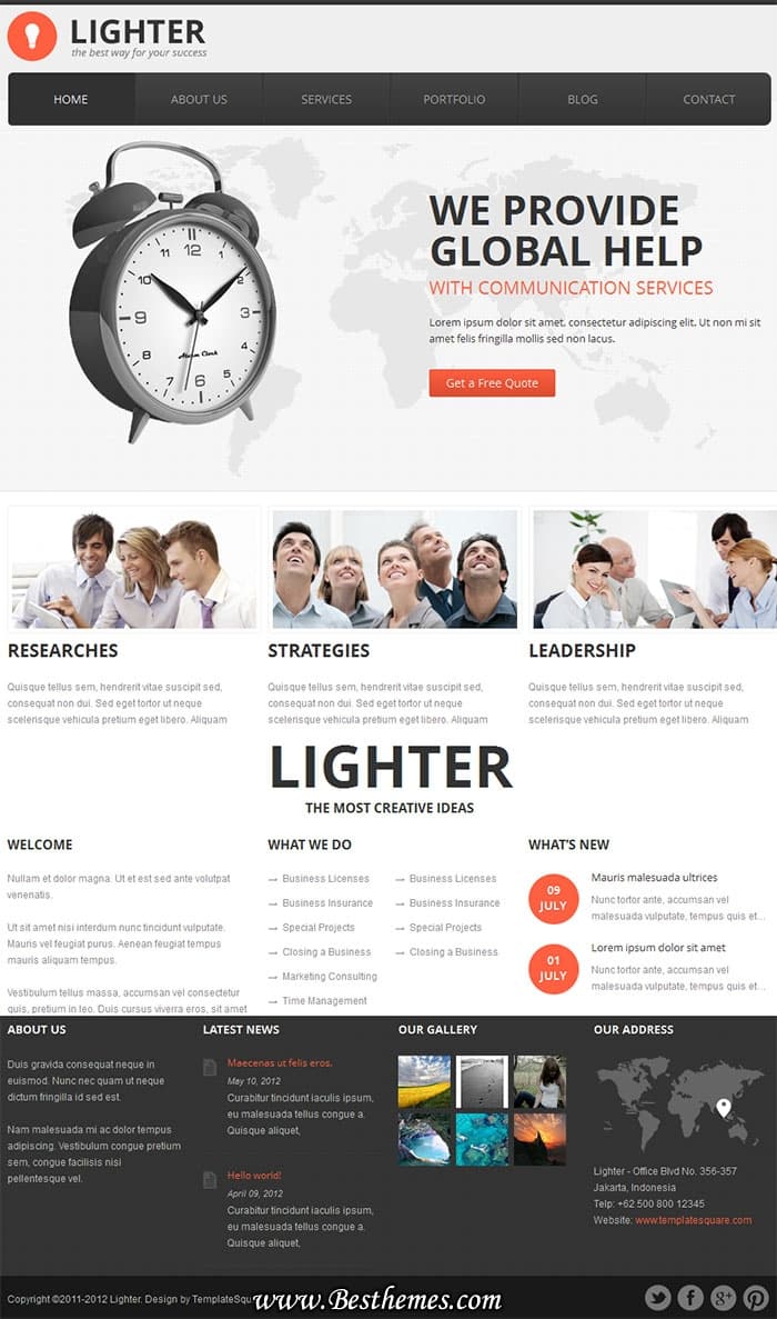 Lighter Premium WordPress Theme From ThemeForest, Clean business WP Theme
