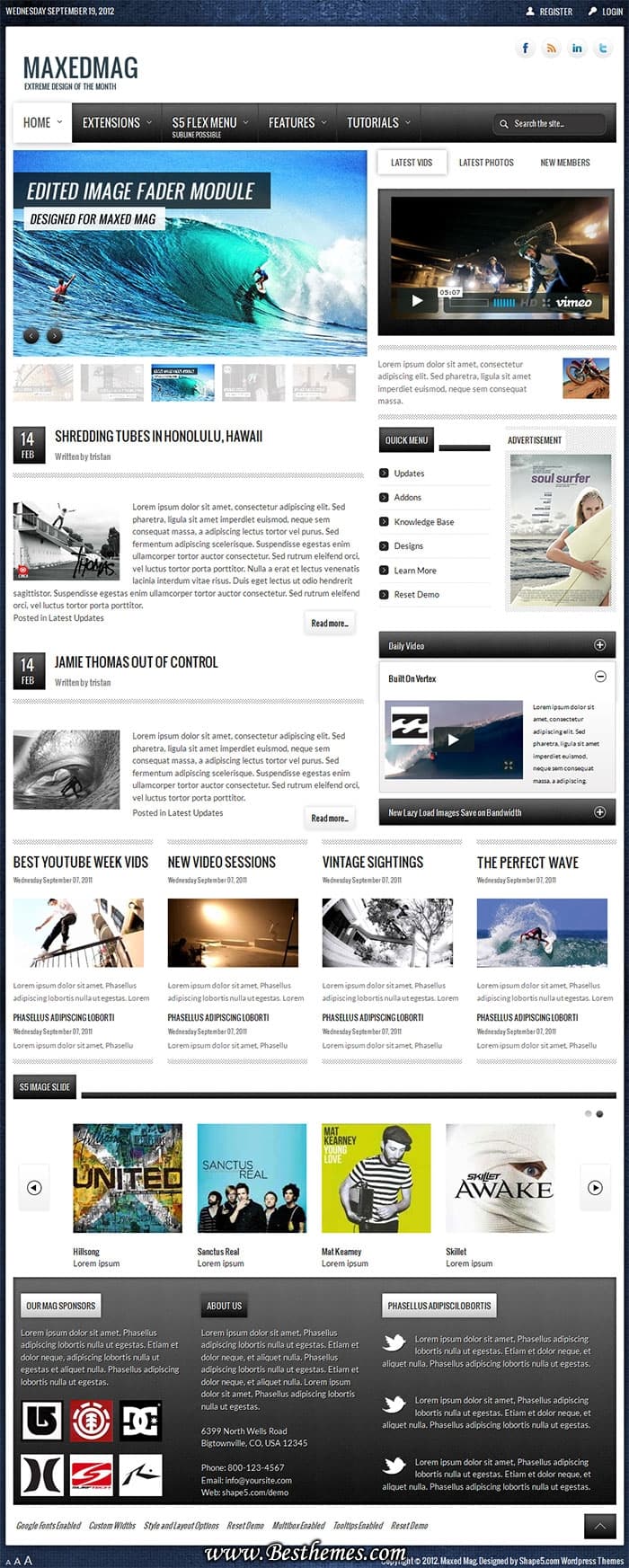 Maxed Mag premium wordpress theme from Shape5, Best magazine WP template