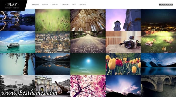 Play Premium WordPress Theme From ThemeForest. Fullscreen Photography WP Theme, Rresponsive full screen portfolio theme