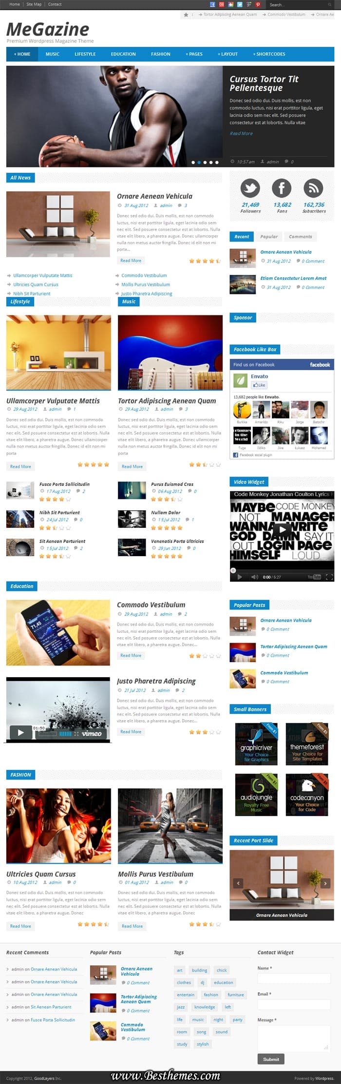 Good Layers Megazine WordPress Theme, Drag and drop magazine wordpress template