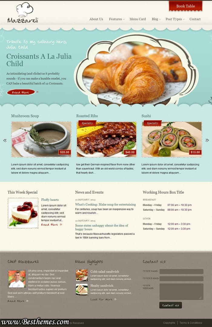 Mazzareli---Premium-WordPress-Theme-By-ThemeForest, Mazzareli WordPress Theme, Best Restaurant WordPress Theme, Best Cafe WordPress Theme, Best Food WordPress Theme