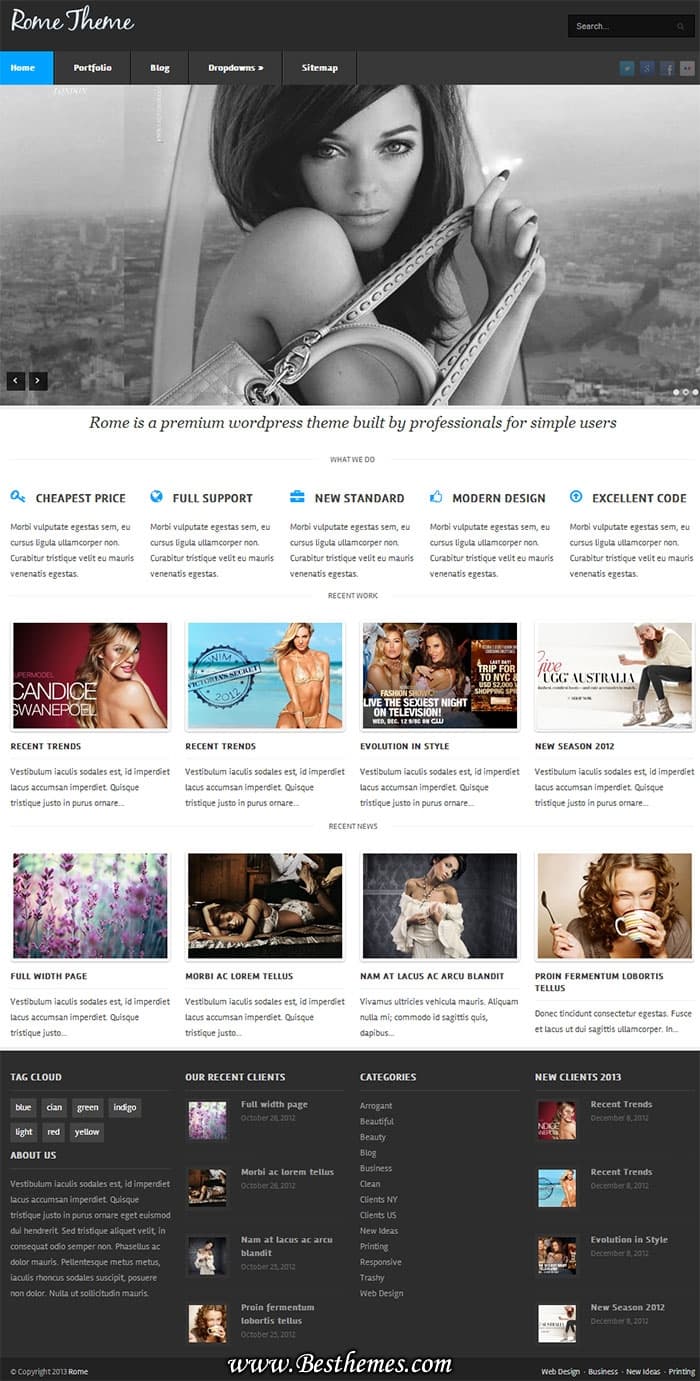 Rome WordPress Theme, Download Rome WordPress Theme, Best Clean Portfolio WordPress Themes, Best Service Showcase WP Themes