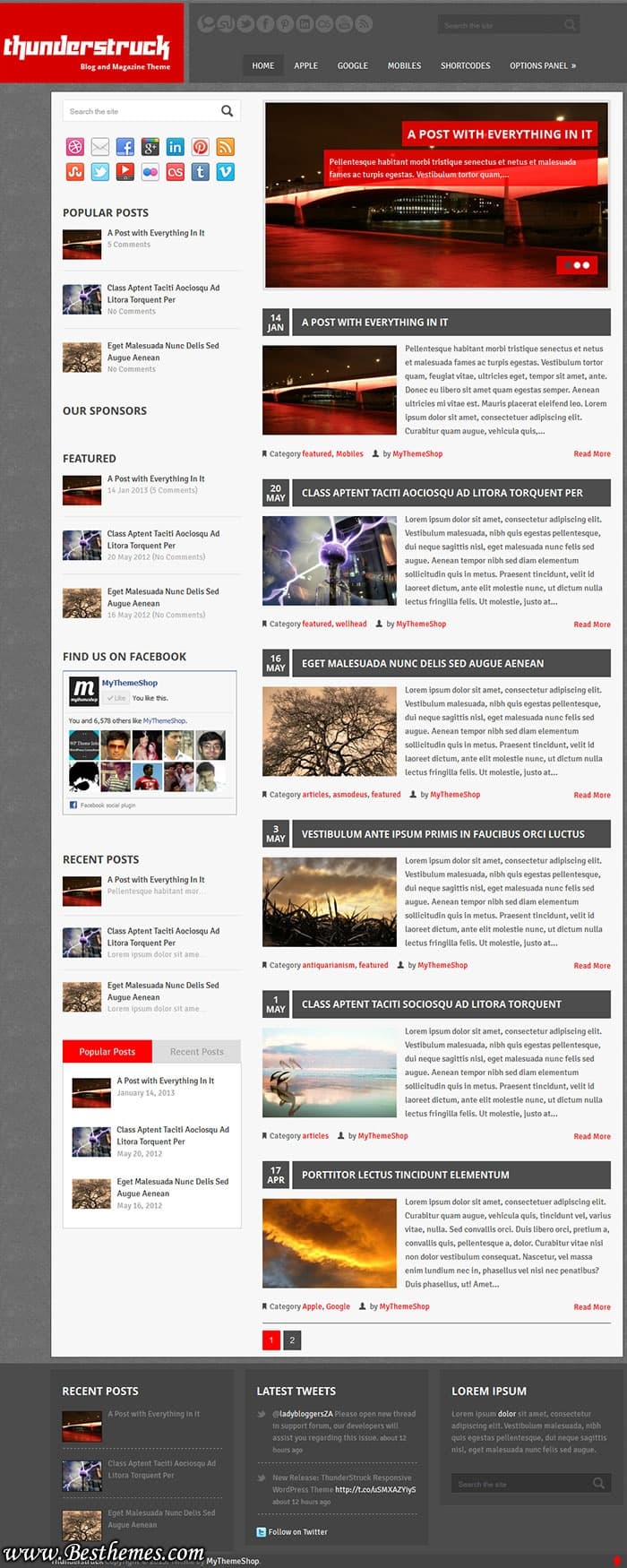 Colorful Magazine WordPress Theme, Download ThunderStruck WordPress Theme, Best Magazine WordPress Themes