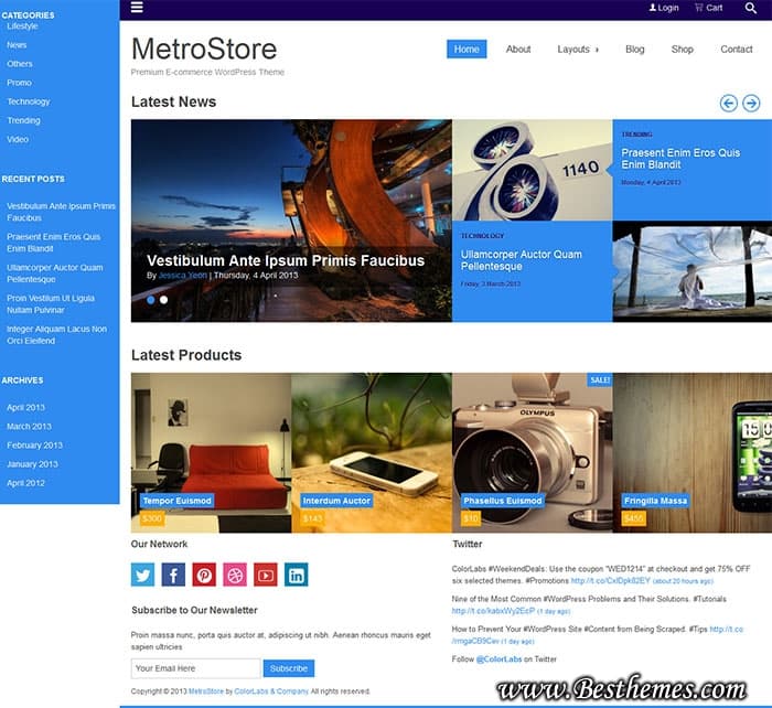 MetroStore WordPress Theme, Best Responsive eCommerce WordPress Theme, Best Online Store WordPress Theme, Best WooCommerce WordPress Theme, Best Jigoshop WordPress Theme
