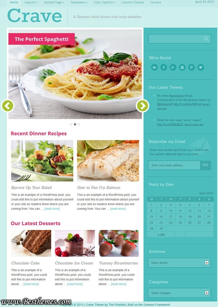 Crave WordPress Theme, Foodblog WordPress Theme Built with Genesis Framework, Crave WordPress Child Theme, Download Crave WP Child Theme, Best Food Blog WordPress Themes, Best Recipe WordPress Theme, Responsive Food Blog WP Theme, Responsive Recipe WordPress Template