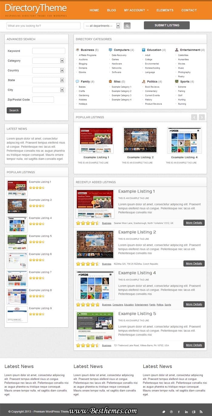 Best Business Directory WordPress Theme, Responsive Business Directory WordPress Theme