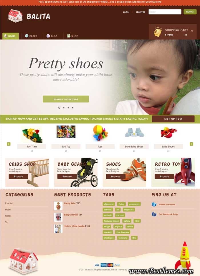 Balita WordPress Theme, Best Kids Store WordPress Theme, Baby Shop WordPress Theme, Baby Store WordPress Theme, Best WooCommerce WP Theme