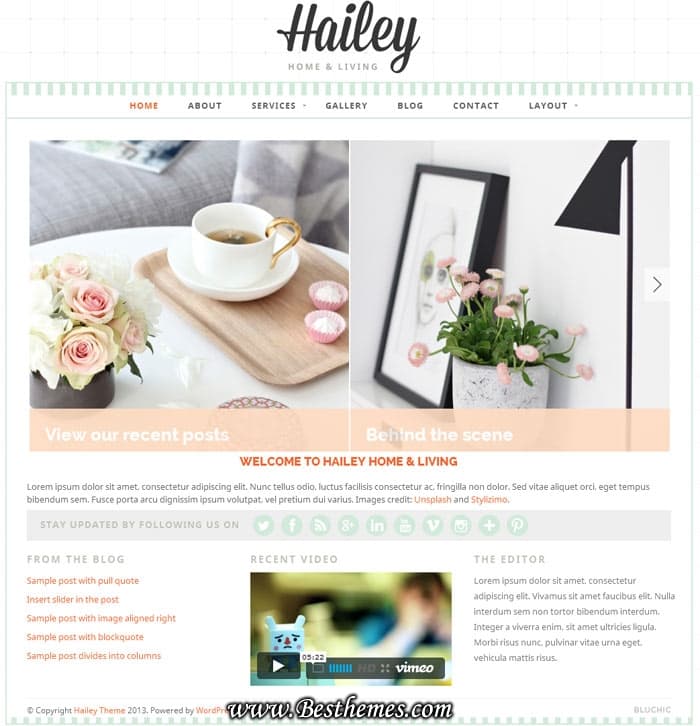 Hailey WordPress Theme, Best Businesswoman WordPress Theme, Responsive Businesswoman WordPress Theme, Best Stationery WordPress Themes, Best living WordPress Themes