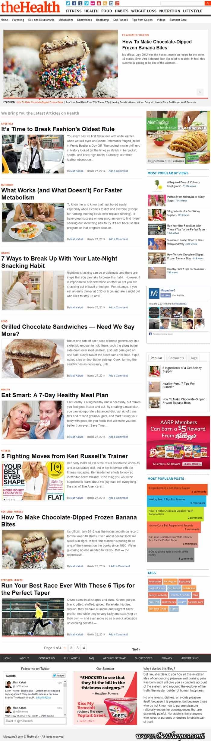 The Health WordPress Theme - Magazine3