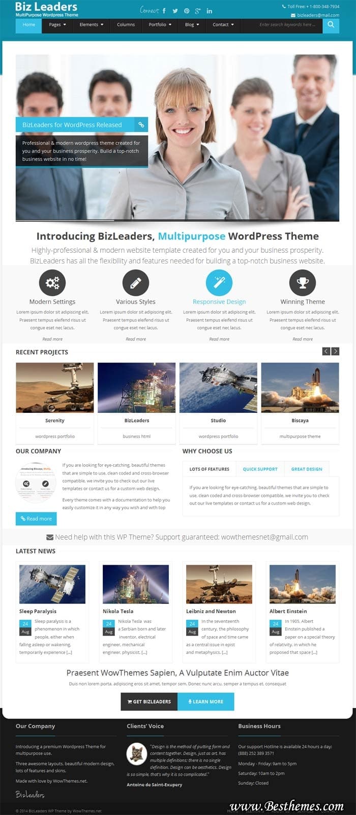 BizLeaders WordPress Theme - WOW Themes