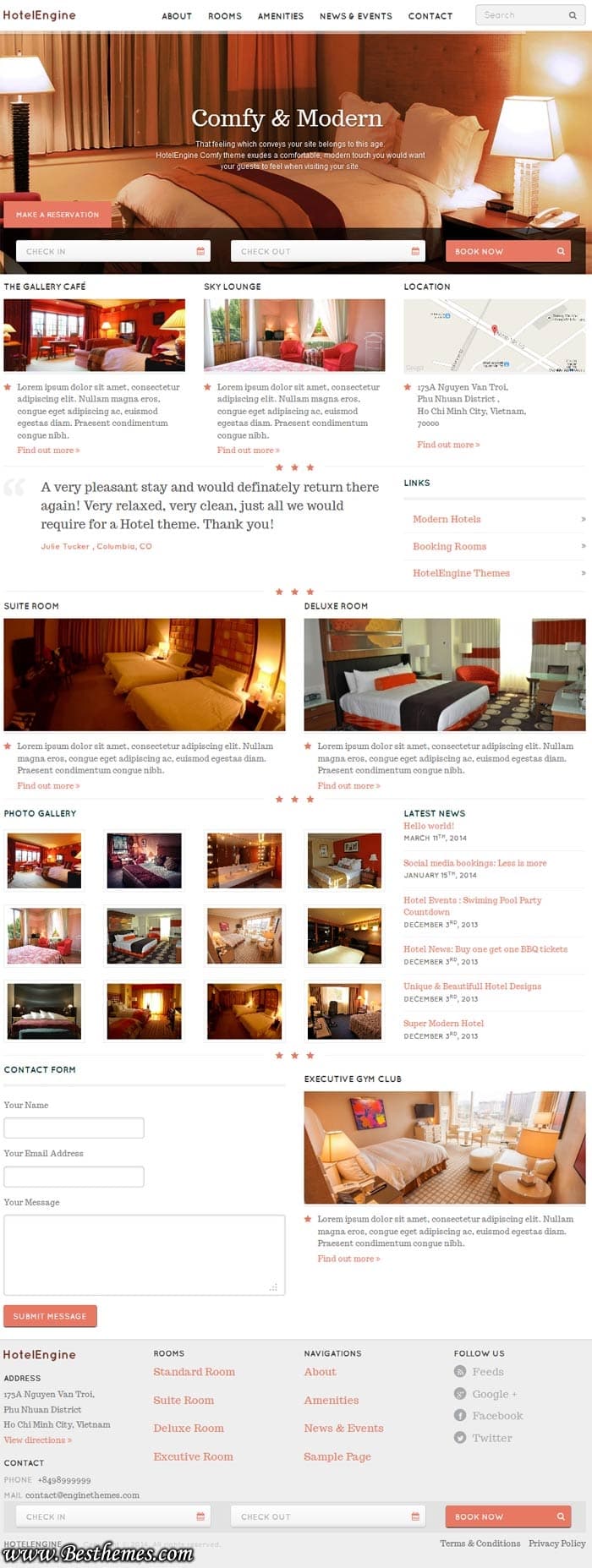 Hotel Engine WordPress Theme - EngineThemes