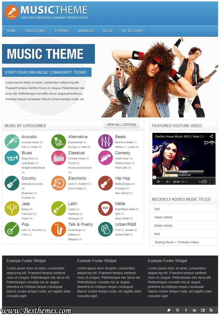 Best Music Community Building WordPress Theme - PremiumPress