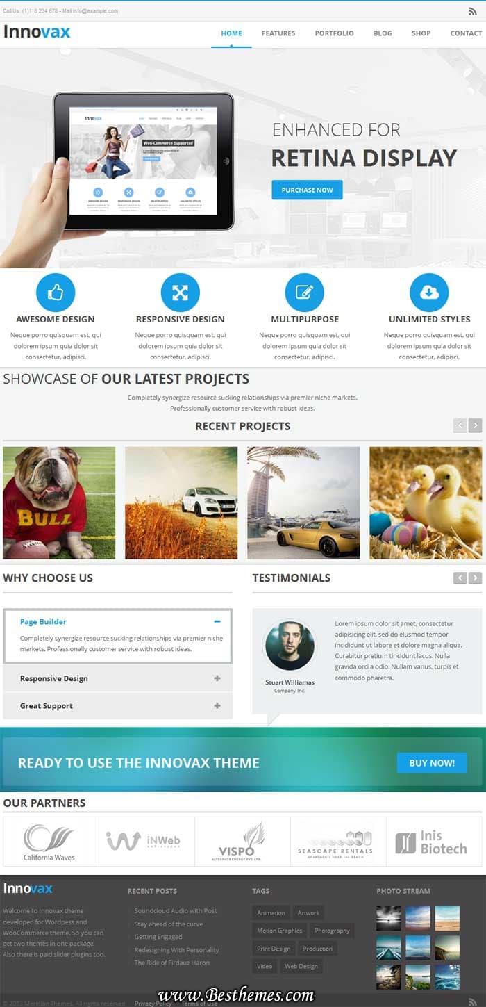 Innovax WordPress Theme, Best Multipurpose Business Theme, Best Portfolio With Commerce Theme