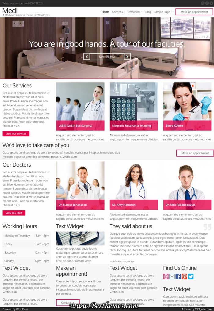 Medi WordPress Theme, Download Medi WordPress Theme, Minimal Hospital WordPress Theme, Clean Doctor WordPress Theme