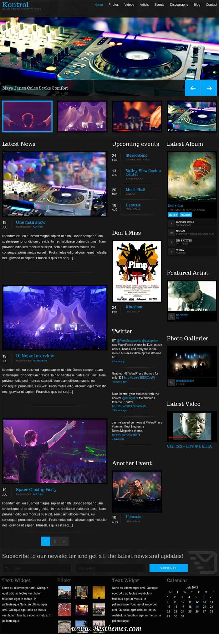 Kontrol WordPress Theme, Best Music WordPress Theme, Responsive DJ WordPress Theme, Best Musician WordPress Theme