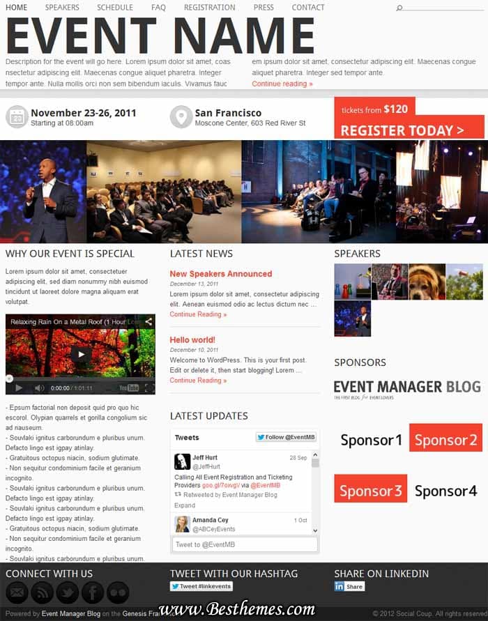 Best Event Manager WordPress Theme, Responsive Event Management WordPress Theme, Event Showcase WordPress Theme